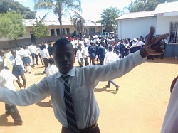 A happy learner at Morare High School...