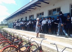 Some of the 115 bicycles donated to learners at Morare High School in Pella village.