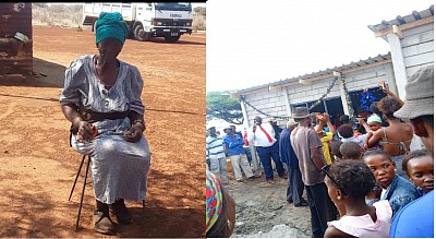 The South African Police Service in Madikwe extends their service to help 102-year-olds gogo with decent home.